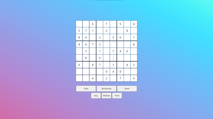 Sudoku solver preview